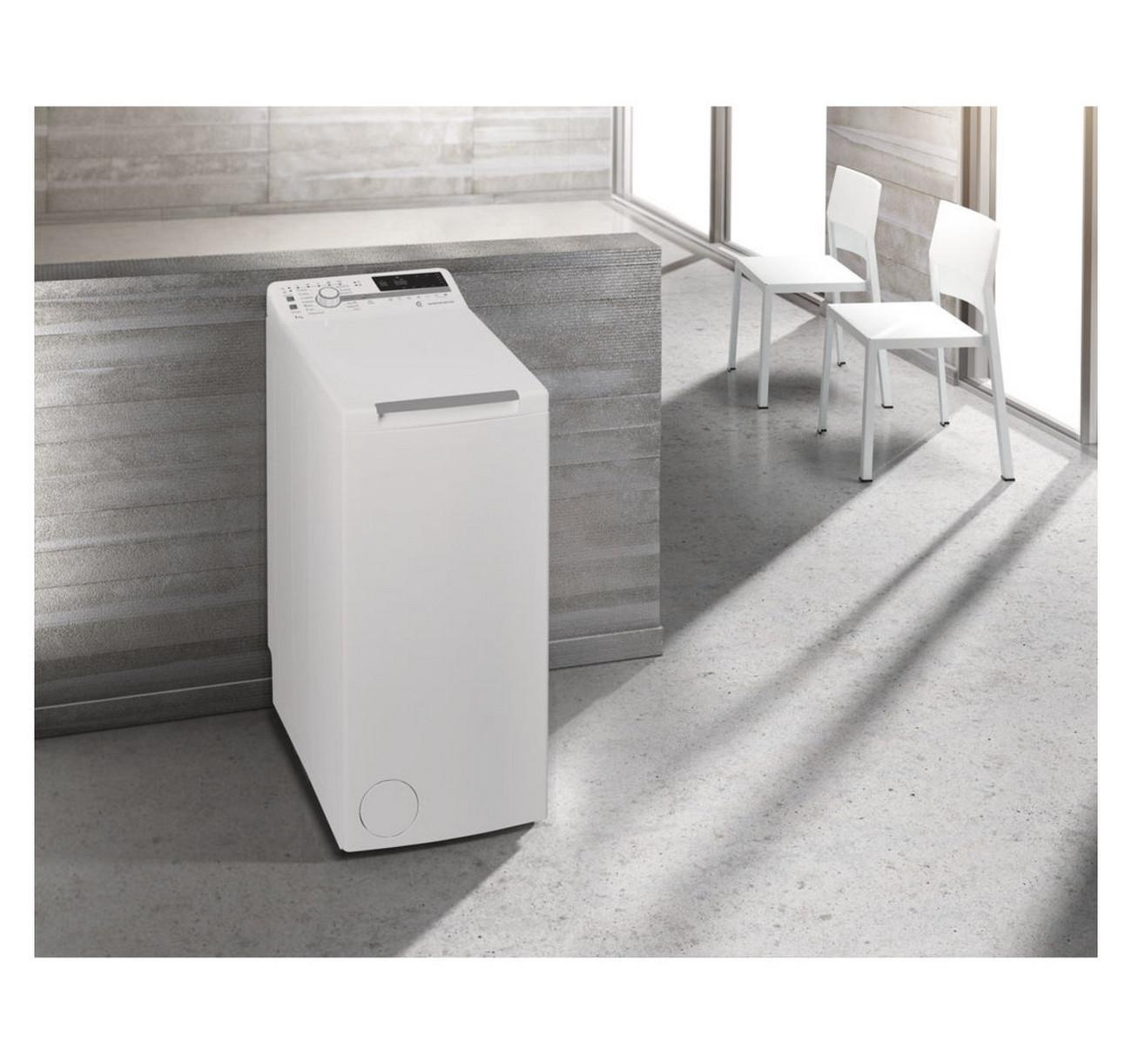 WHIRLPOOL Skalbimo mašina TDLR 7221BS TOP 7kg, 1200 rpm, Energy class E  (old A+++), Gylis 60 cm, SenseInverter motor, LED screen | Varle.lt