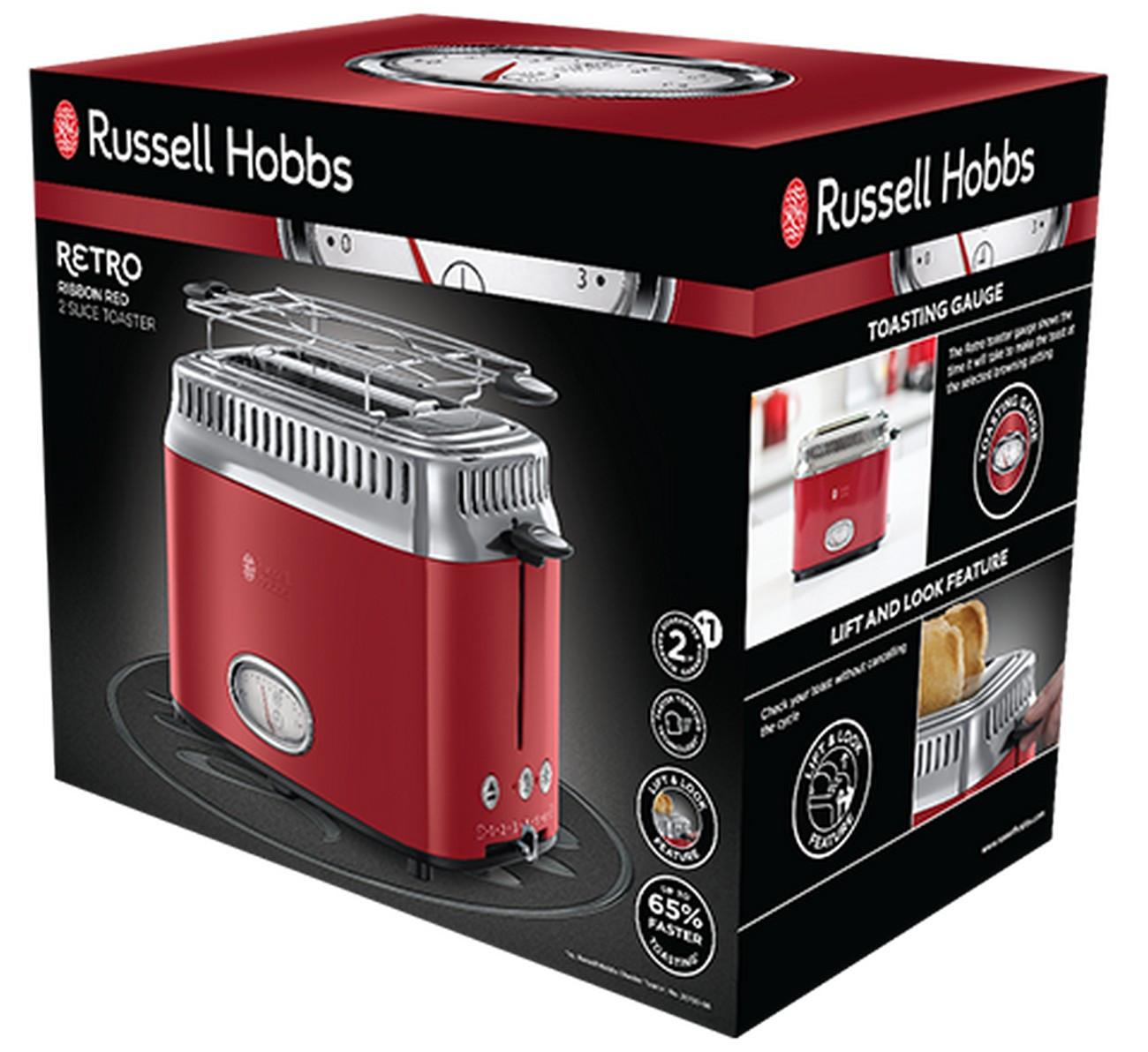 Russell Hobbs skrudintuvas Russel Hobbs Retro 21680-56 (1200 W, raudona spalva)