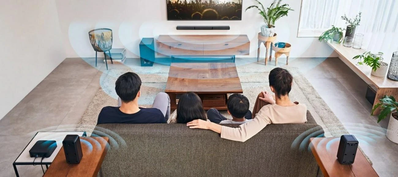 Namų kino sistema Sony | HT-S40R 5.1ch Home Cinema Soundbar with Wireless Rear Speakers | Juodas | No | USB port | Wi-Fi | Bluetooth | Belaidė jungtis