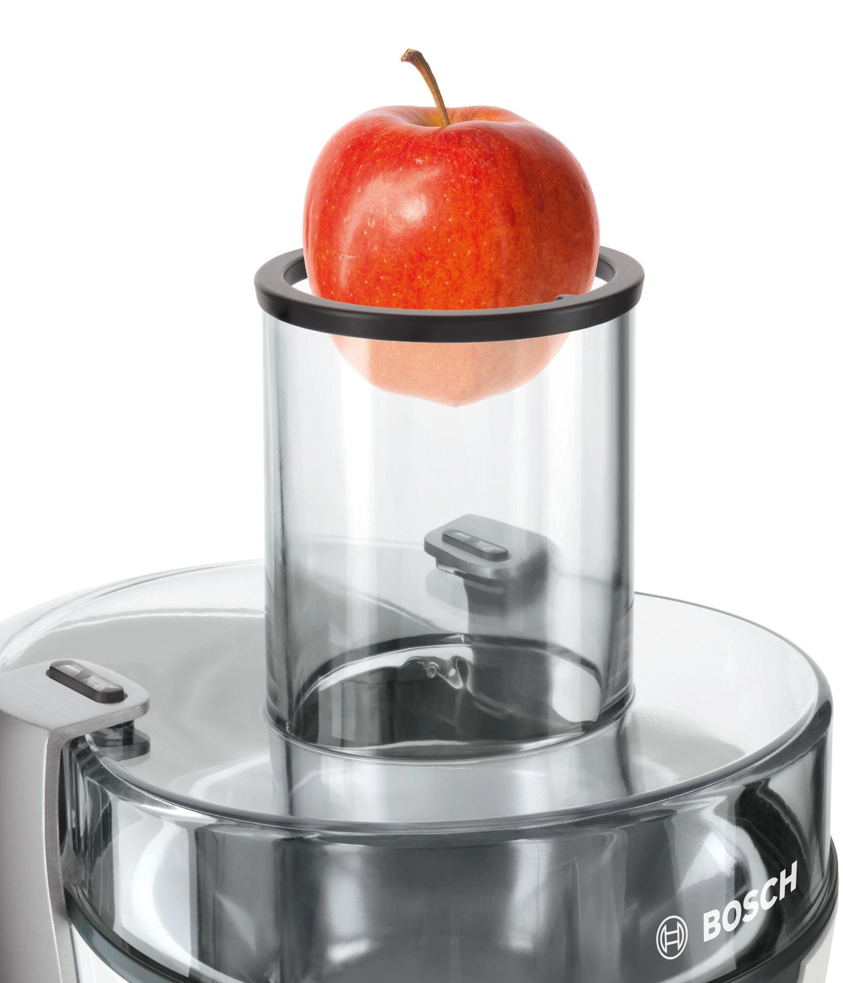 Sulčiaspaudė Juicer | Bosch | MES25A0 | Type Centrifugal juicer | Juodas/Baltas | 700 W | Extra large fruit input | Greičių skaičius 2