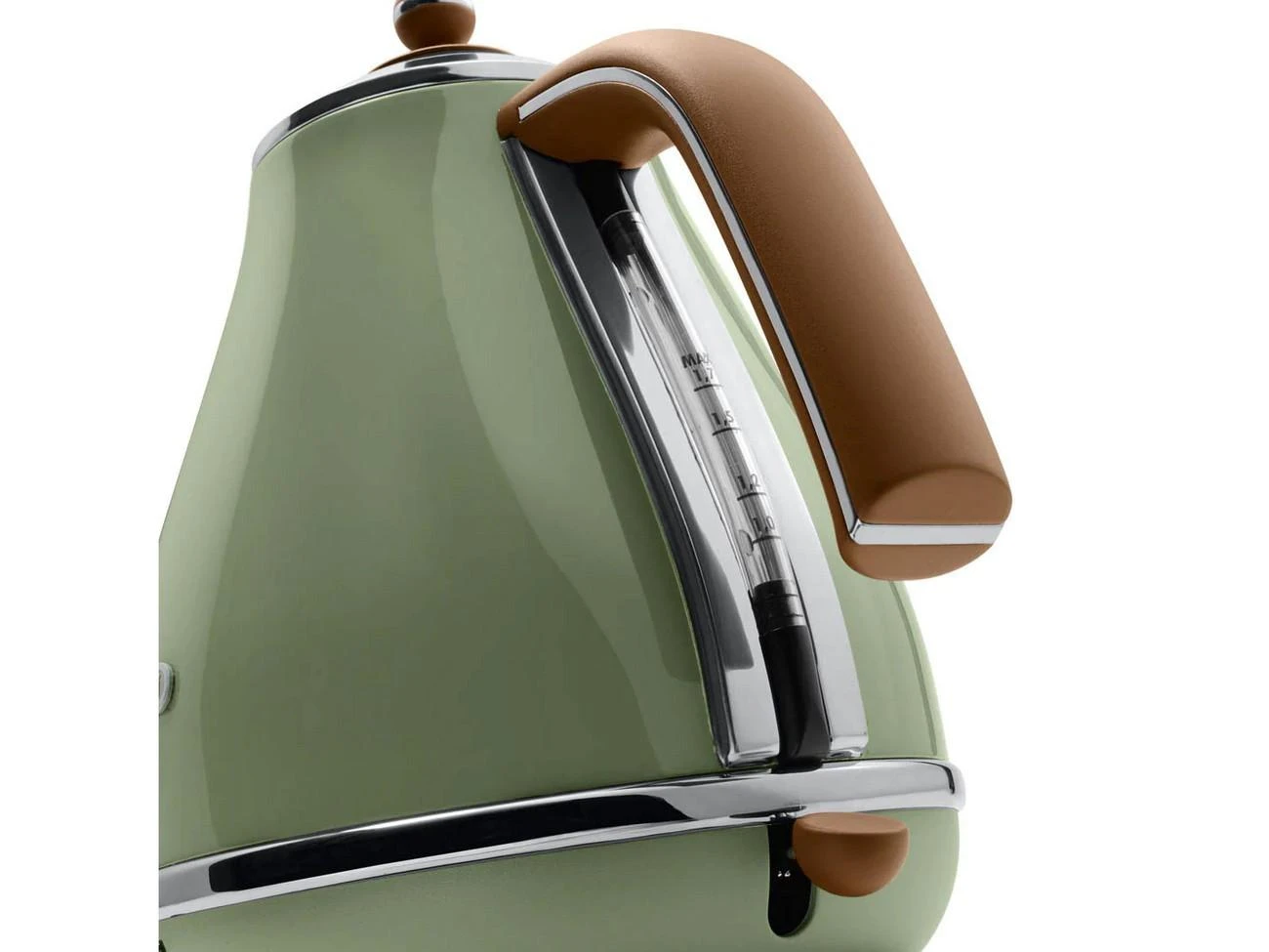 DELONGHI Icona Vintage Virdulys KBOV 2001.GR, 1,7L, 2000W, Nerūdijantis plienas, Žalias/Brown