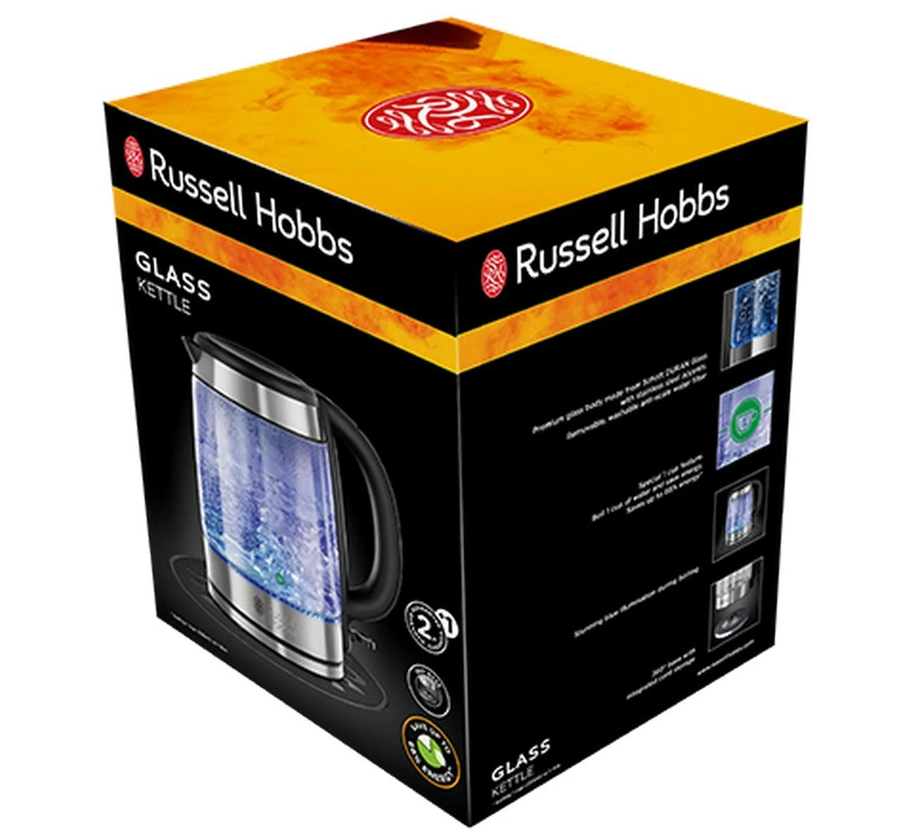 Virdulys Russell Hobbs 21600-57 Glass sidabrinė