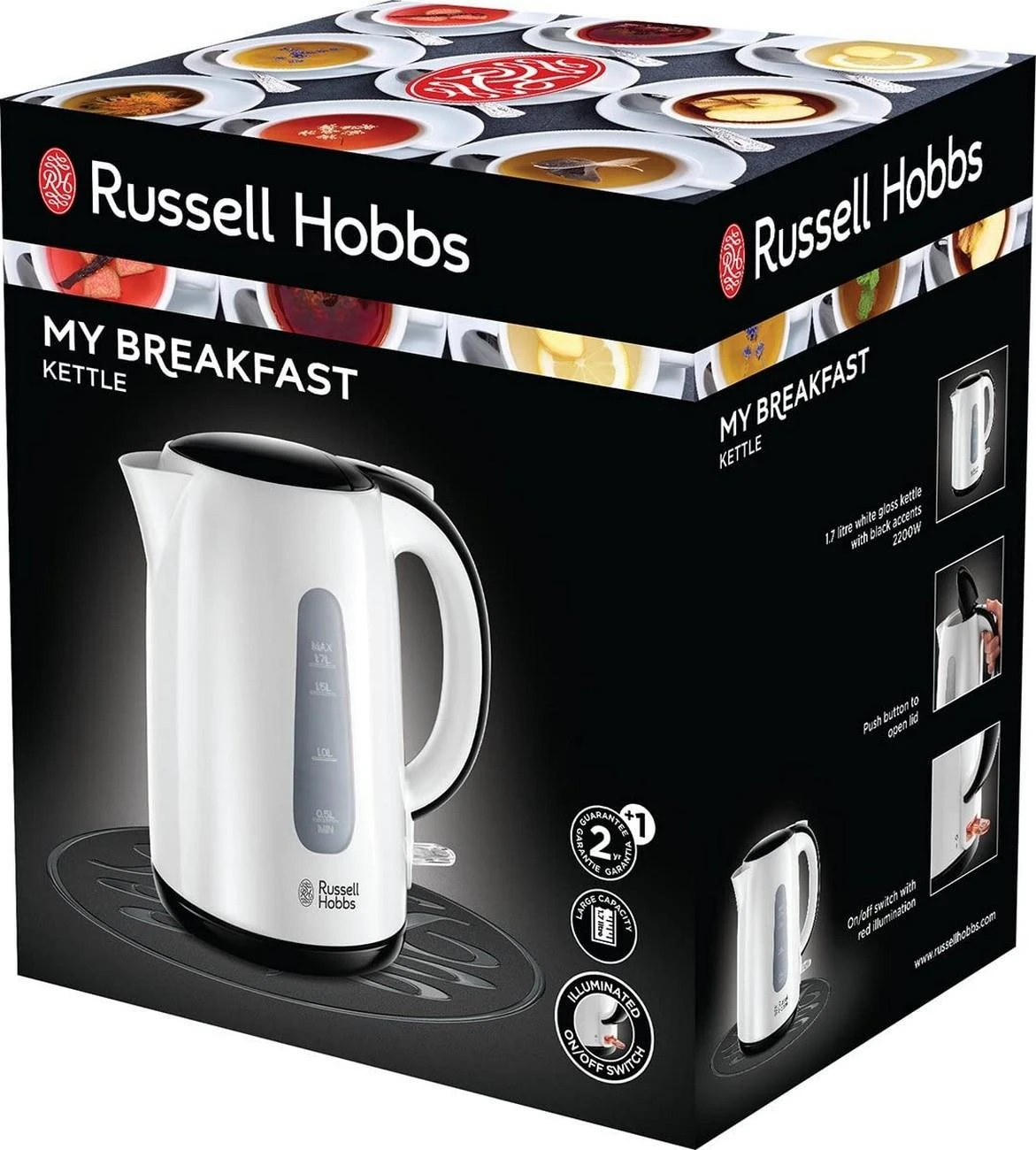 RUSSEL 25070-70 Virdulys Russell Hobbs 25070-70 Mano pusryčiai | 1,7L | baltas