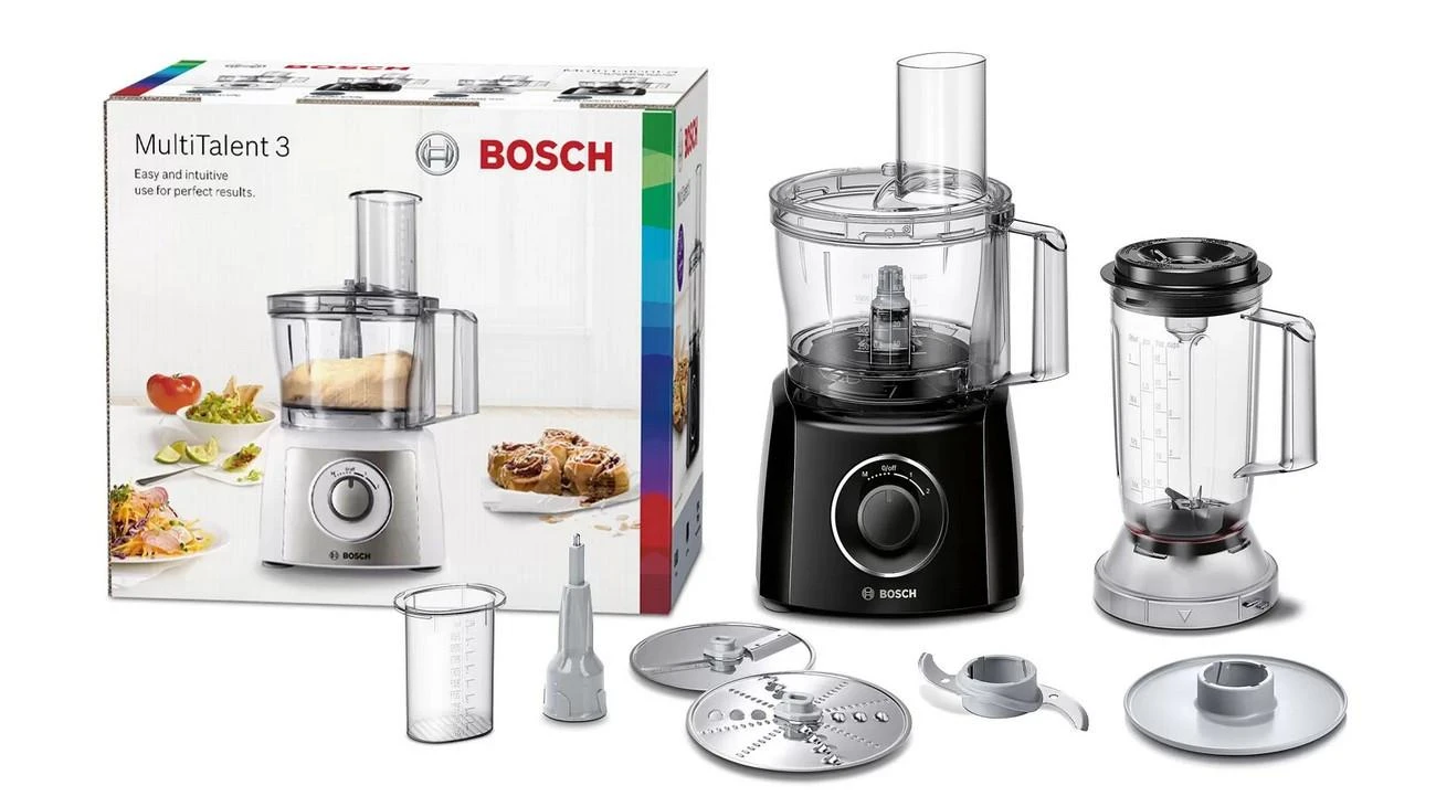 Virtuvinis kombainas Bosch | Food processor | MCM3201B | 800 W | Greičių skaičius 2 | Bowl capacity 2,3 L | Ice crushing | Maišytuvas | Juodas