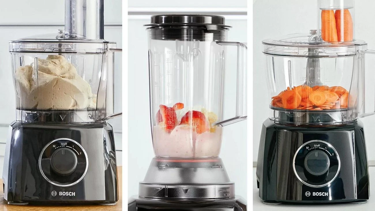 Virtuvinis kombainas Bosch | Food processor | MCM3201B | 800 W | Greičių skaičius 2 | Bowl capacity 2,3 L | Ice crushing | Maišytuvas | Juodas