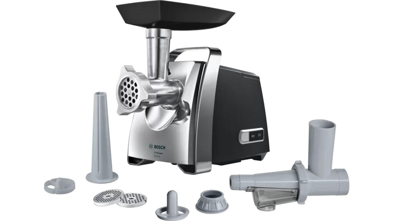 Bosch MFW67450 Mėsmalė, ProPower, 2000 W, Juoda, chromas