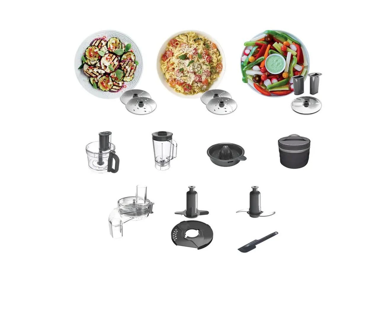 Virtuvinis kombainas Virtuvės kombainas KENWOOD FDP65.820SI MultiPro Express, 1000 W, 2 greičiai + impulsas, Nerūdijantis plienas peilio ašmenys, Inox spalva