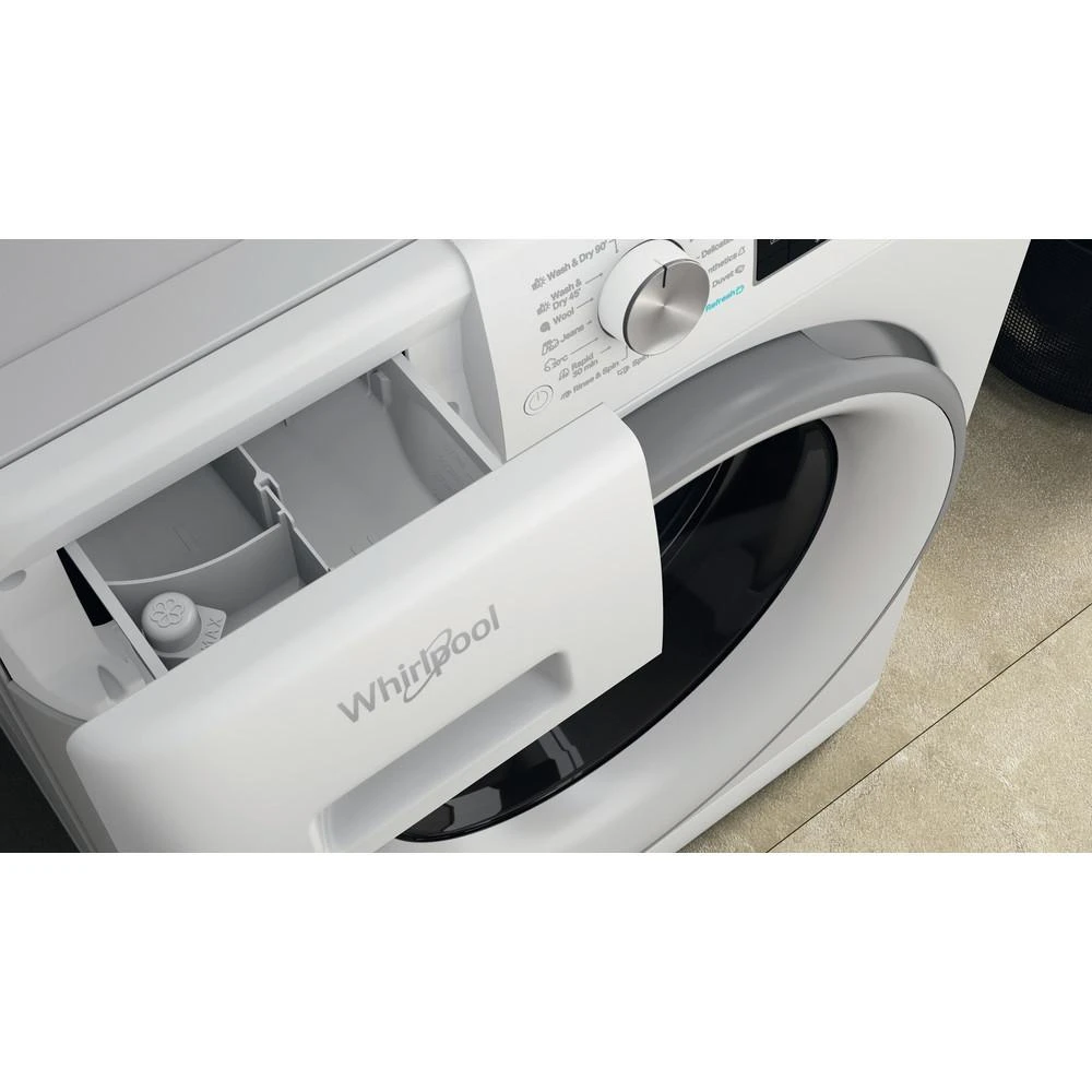 Skalbimo mašina Whirlpool laisvai pastatoma skalbyklė-džiovyklė: 10,0kg - FFWDD 1076258 SV EE
