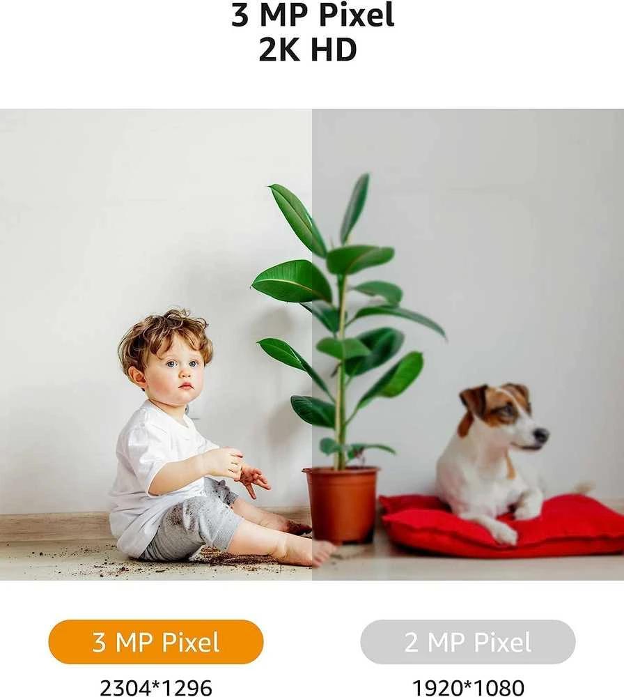 Woox Kamera VENZ R4259 2K, 360°, belaidė, WiFi