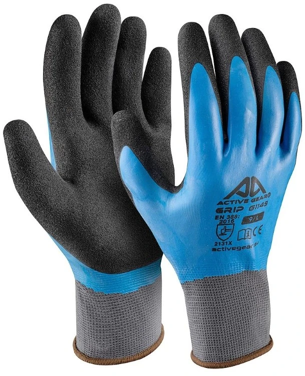 Active Gear Mėlynos Grip pirštinės L