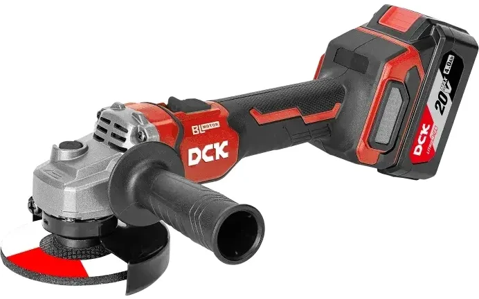 Akumuliatorinis bešepetėlinis kampinis šlifuoklis 125mm, 20V, KDSM08-125FK, DCK (2x5,0Ah akumuliatorius, įkroviklis)