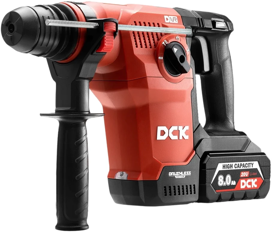 Akumuliatorinis bešepetėlinis perforatorius SDS+, 3,6J, 20V, KRH20V-28R2K, DCK (2x8,0Ah akumuliatorius, įkroviklis)