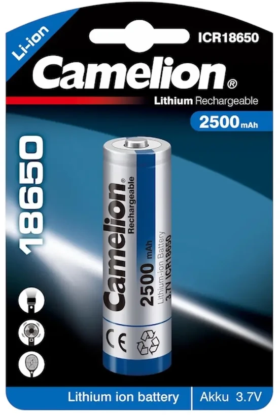 Arcas Įkraunamas elementas Li-ion 18650 3.7V B1 2500 mAh, Camelion, 1 vnt.
