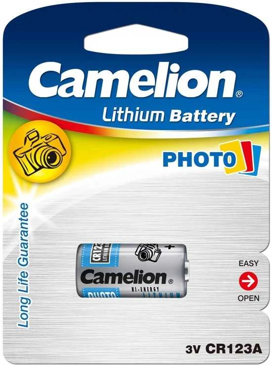 Camelion CR123A ličio baterija pakuotėje