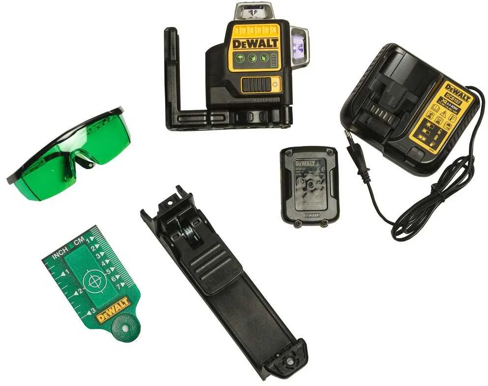 Dewalt kryžminių linijų lazeris DCE089D1G-QW, žalias