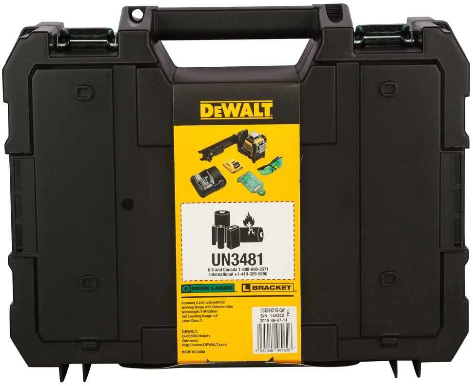 Dewalt kryžminių linijų lazeris DCE089D1G-QW, žalias