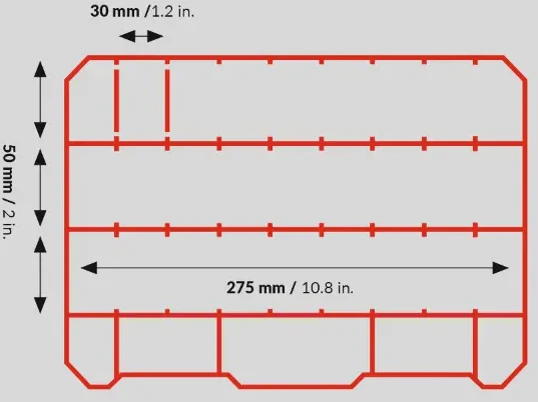 Smulkmenų lagaminėlis Qbrick 290 x 220 x 54 mm