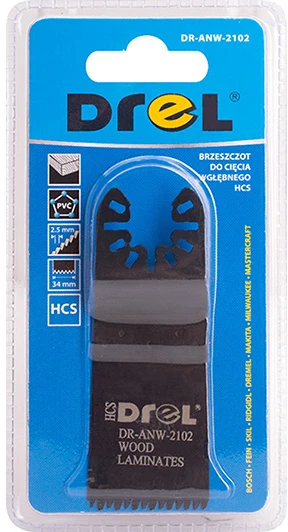Drel Daugiafunkcinio įrankio geležtė medžiui HCS 34 mm.