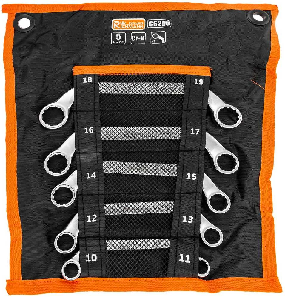 Dymo Lenkti raktai 10 mm - 19 mm, 5 vnt.