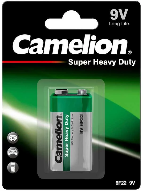 Camelion | 6F22-BP1G | 9V/6F22 | Super Heavy Duty | 1 vnt.
