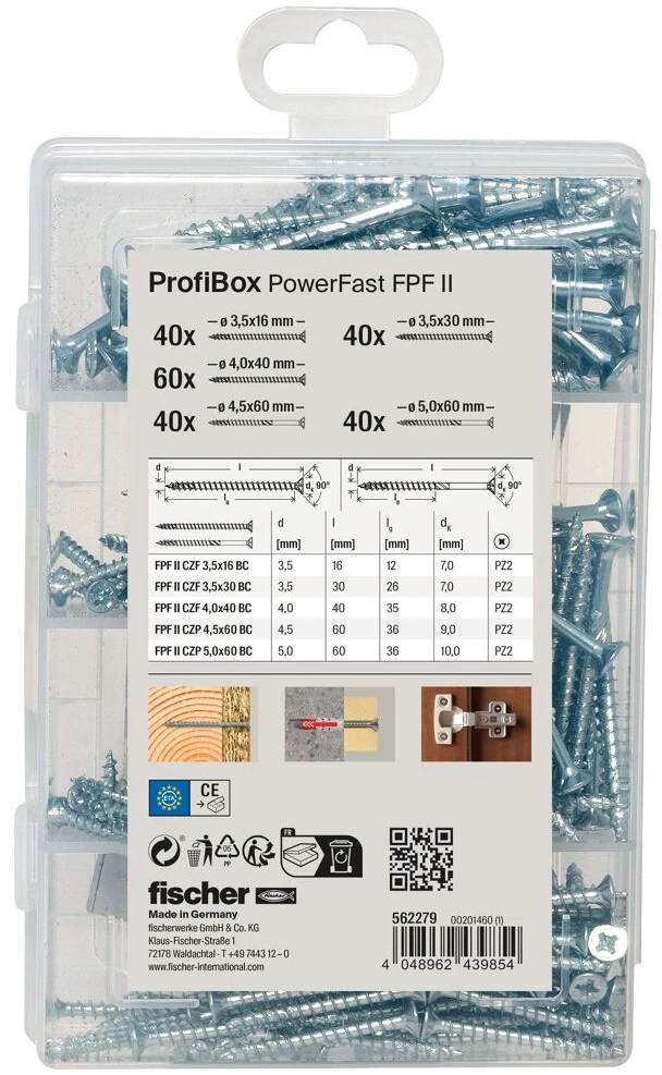 Fischer Medsraigčių rinkinys PROFI-BOX PZ, 220vnt.