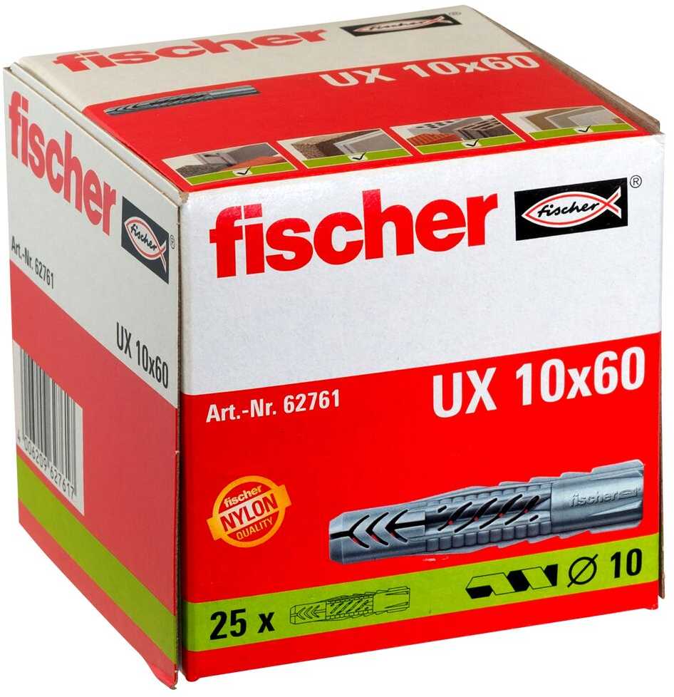 Fischer Susisuk. kaišt. UX 10x60 DIY 25 vnt.