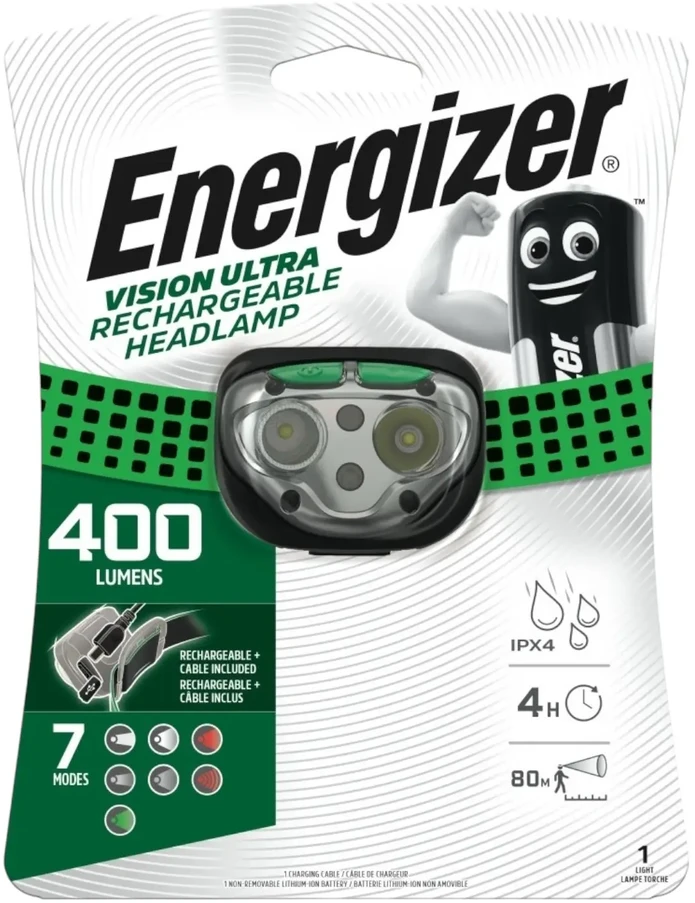 Energizer 400lm įkraunamas galvos žibintuvėlis Vision Ultra HDFRLP