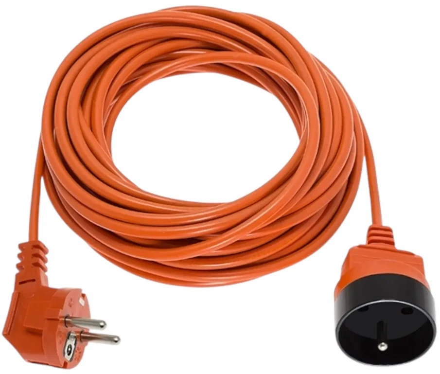 Ilgintuvas 10 m, 3 x 1 mm², 10 A, oranžinis, PVC, OMY, su įžeminimu, DREL