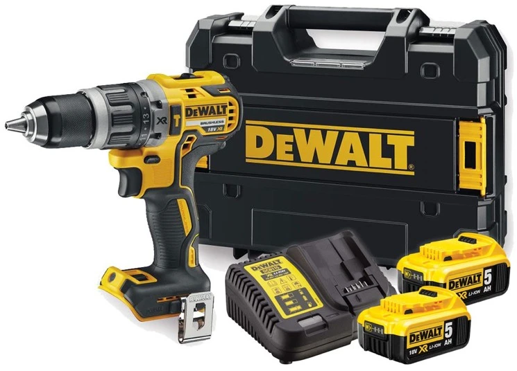 DEWALT smūginis gręžtuvas suktuvas DCD796P2, 70Nm, 2x5.0Ah