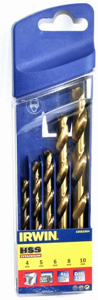 Grąžtas Stanley Irwin Grąžtų rinkinys HSS TITANIUM 5 vnt.