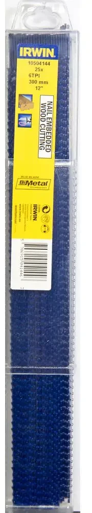 Tiesinis pjūklelis medienai su vinimis, 300 mm, 6 TPI, IRWIN