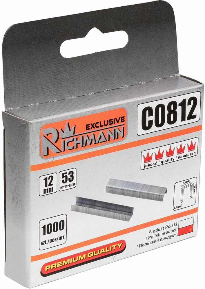 Kabės 53 tipo „RICHMANN" 12 mm, 1000 vnt.