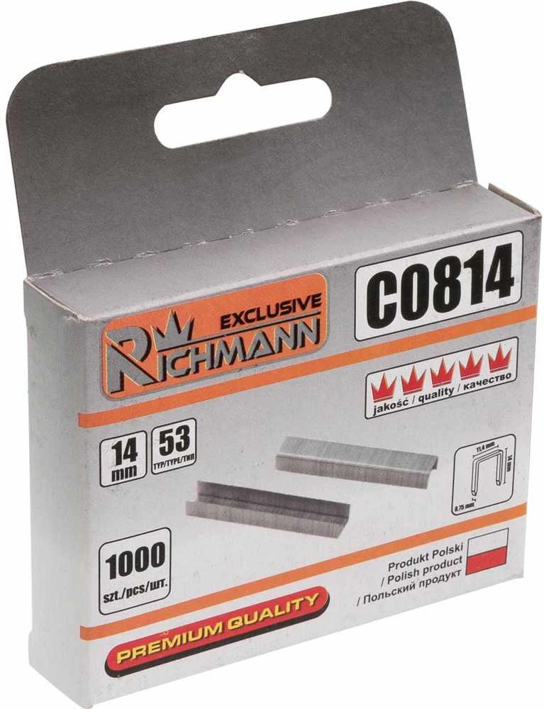 Kabės 53 tipo „RICHMANN" 14 mm, 1000 vnt.