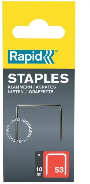 Kabės, nerūd. plieno, 53/10, RAPID, 1080 vnt.