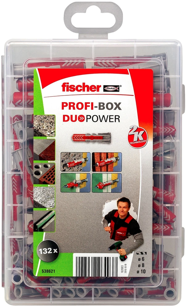 Kaiščių DuoPower rinkinys Profi-Box , Fischer 132 vnt.