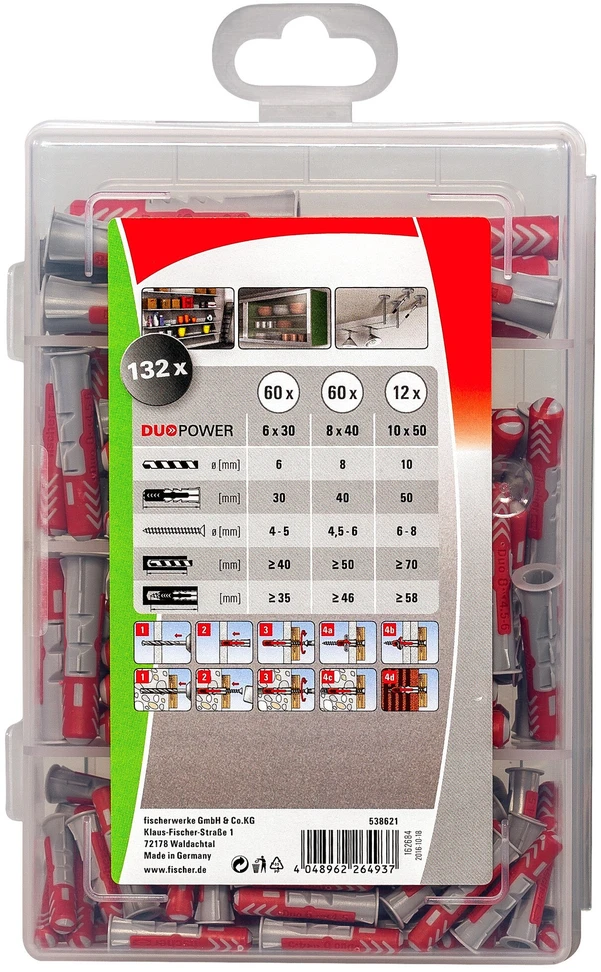 Kaiščių DuoPower rinkinys Profi-Box , Fischer 132 vnt.