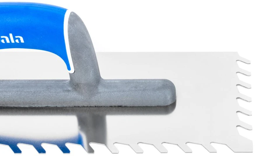 Kubala Nerūdijančio plieno mentė su pasvirusia įpjova 130X270 mm.