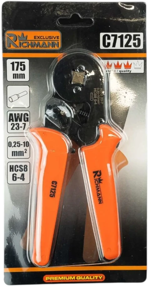 Laidų antgalių užspaudimo replės, 0,25–10 mm², RICHMANN