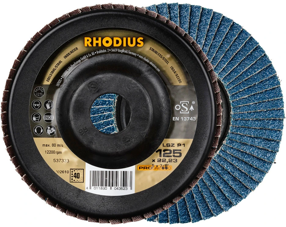 Lapel. šlif. disk. „Rhodius" 180 mm. LSZ40