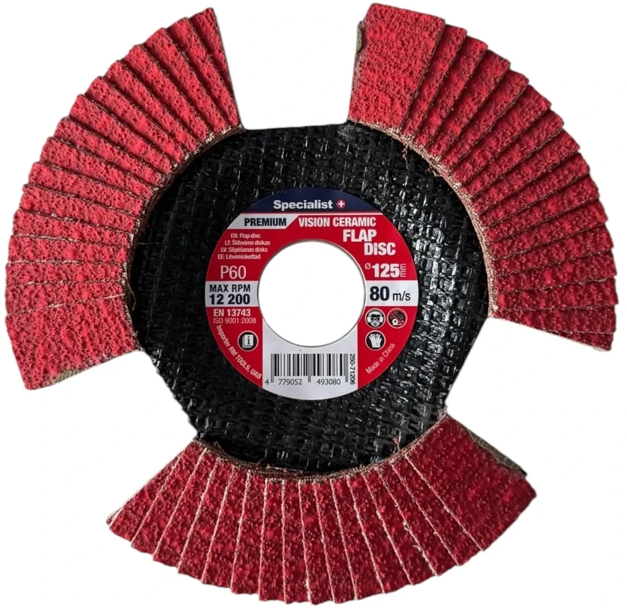 Lapelinis šlifavimo diskas 125 mm, P60, Vision Ceramic PREMIUM, SPECIALIST+