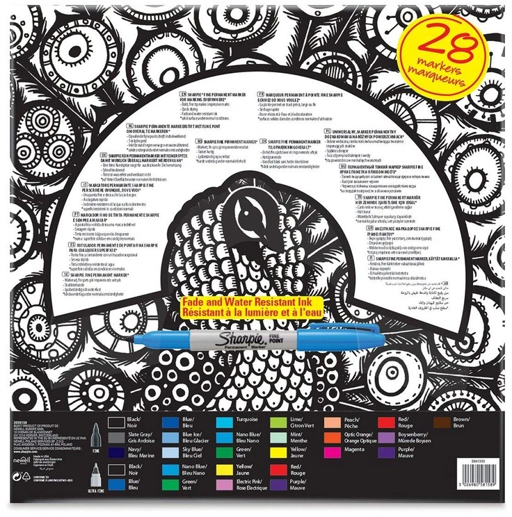 Stanley Markerių rinkinys Sharpie Fine Peacock 28 vnt. – 2058158