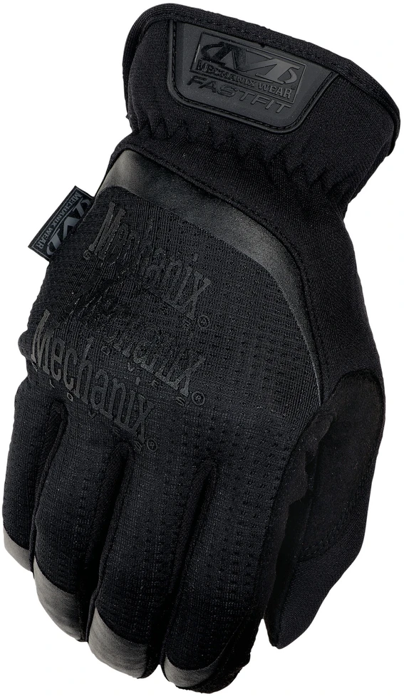 Mechanix Wear Pirštinės Mechanix FastFit® juodos, XL dydis. Rauktas rankogalis, 0.6 mm dirbtinė oda, TrekDry®, touchscreen technologija