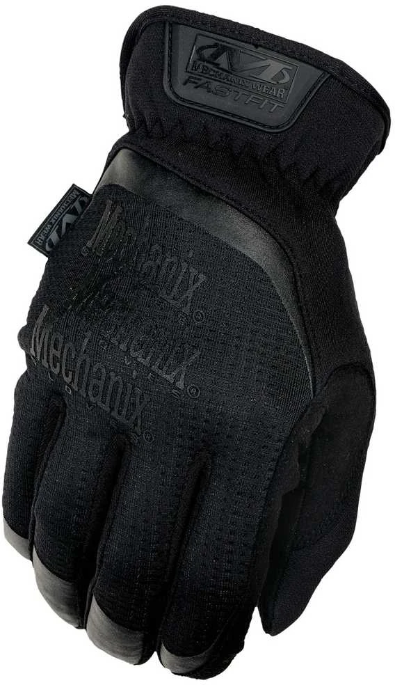Mechanix Wear Pirštinės Mechanix FastFit® juodos, XL dydis. Rauktas rankogalis, 0.6 mm dirbtinė oda, TrekDry®, touchscreen technologija