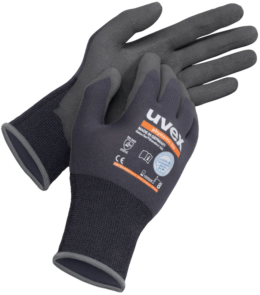 Pirštinės Uvex Phynomic Lite, pilkos 8 dydis