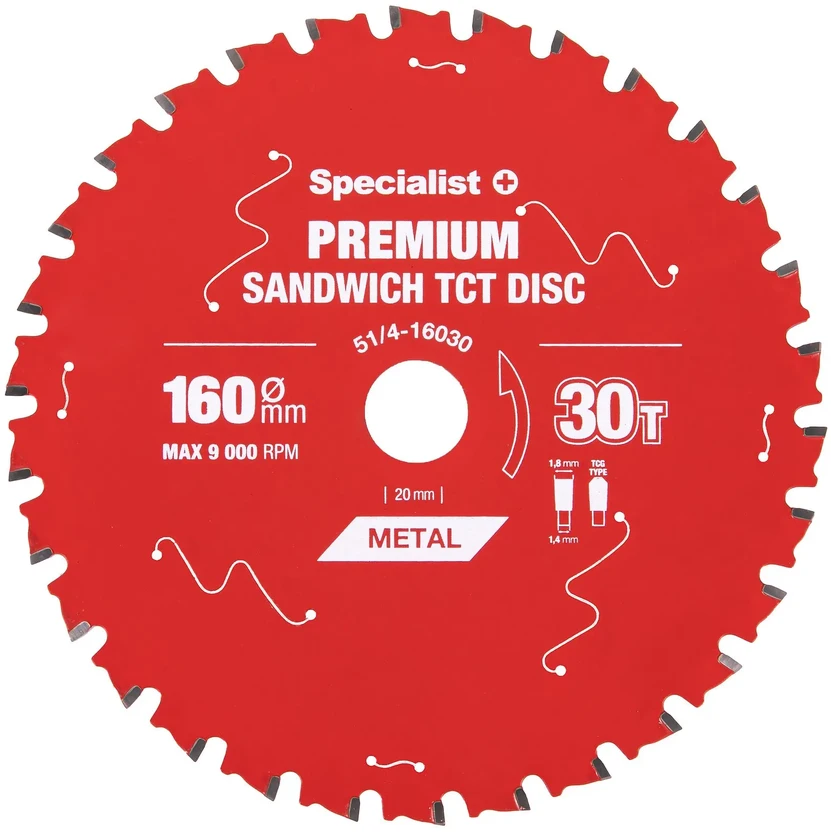 Pjovimo diskas Specialist+ LTS1603020-T; 160x20x1,4 mm; Z30; 0°