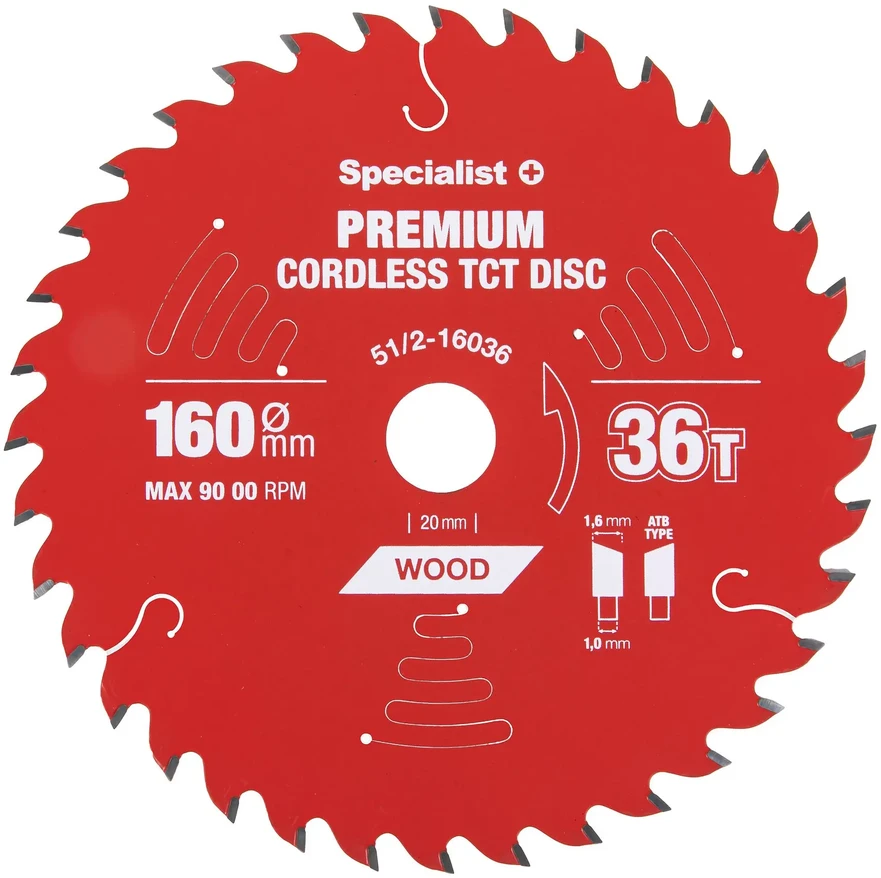 Pjovimo diskas Specialist+ LTW1603620-T; 160x20x1,0 mm; Z36; 15°