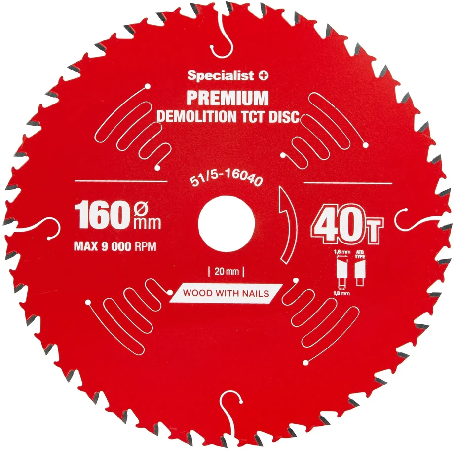 Pjovimo diskas SPECIALIST+ Demolition 160x40Tx20mm