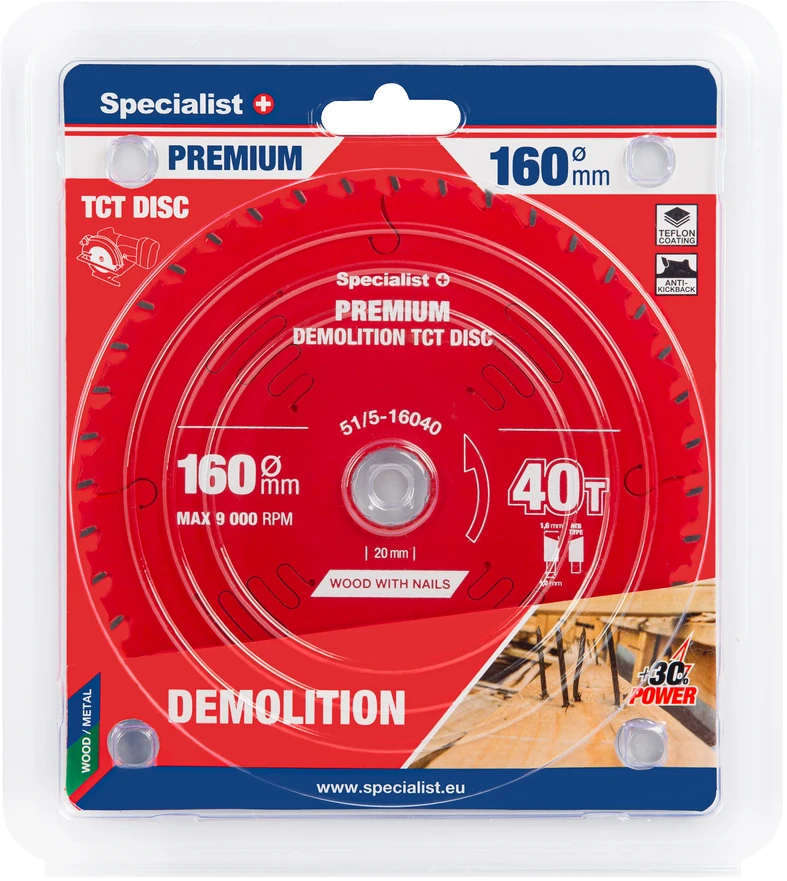 Pjovimo diskas Specialist+ LTCW1604020-T; 160x20x1,0 mm; Z40; 18°