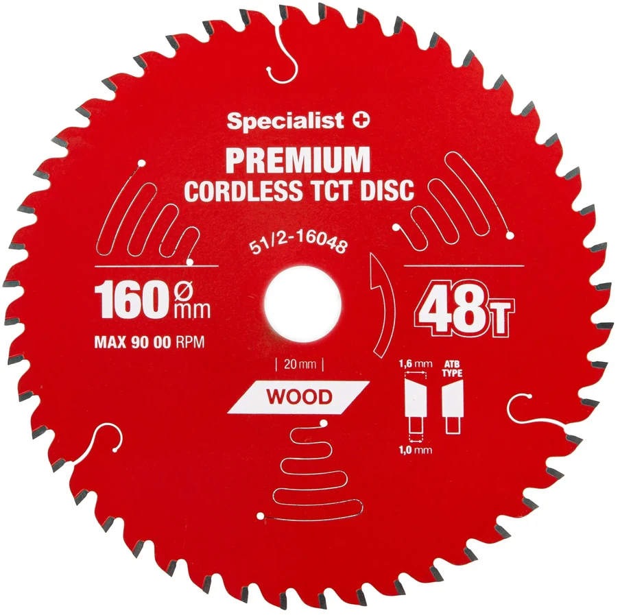 Pjovimo diskas Specialist+ LTW1604820-T; 160x20x1,0 mm; Z48; 5°