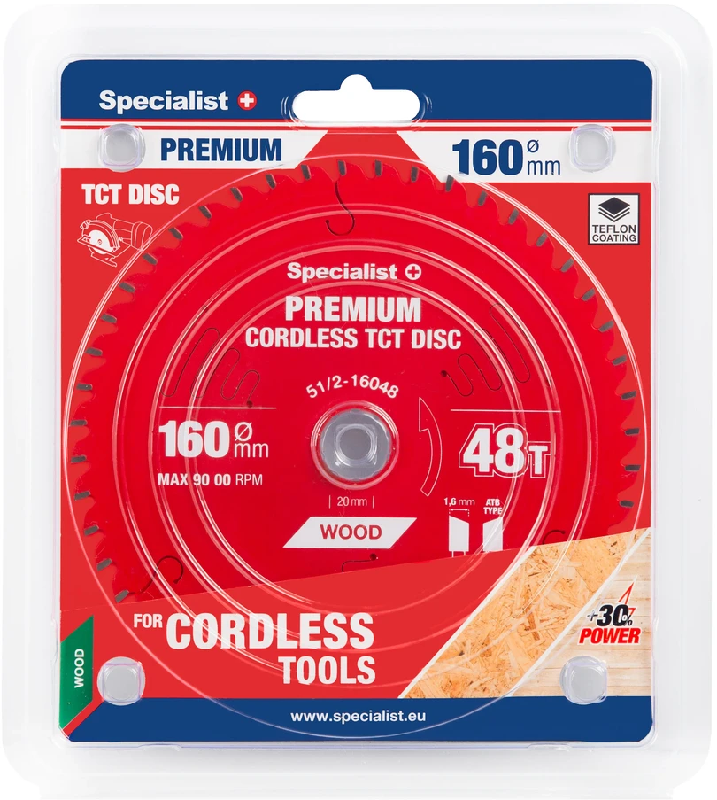 Pjovimo diskas Specialist+ LTW1604820-T; 160x20x1,0 mm; Z48; 5°